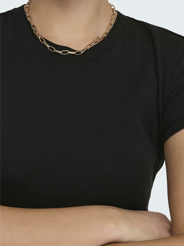 ONLY Čierne dámske základné tričko ONLY Elina