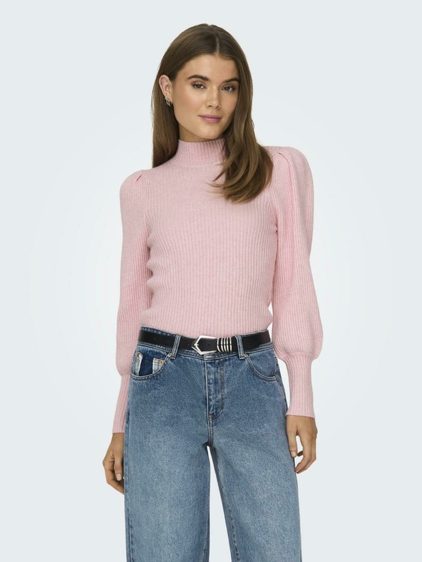 ONLY Svetloružový dámsky sveter ONLY Katia