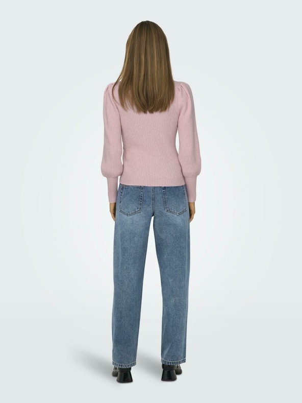 ONLY Svetloružový dámsky sveter ONLY Katia