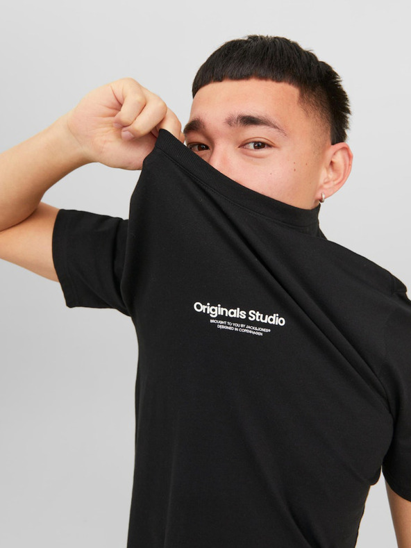 Jack & Jones Čierna pánska košeľa Jack & Jones Vesterbro