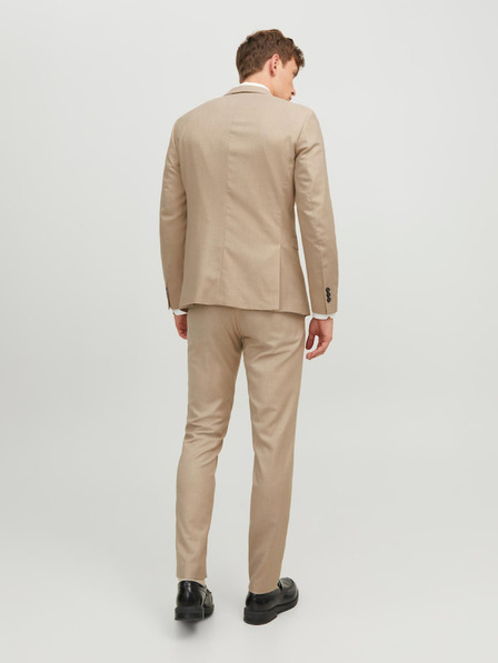 Jack & Jones Jack & Jones Solaris pánske béžové vlnené nohavice
