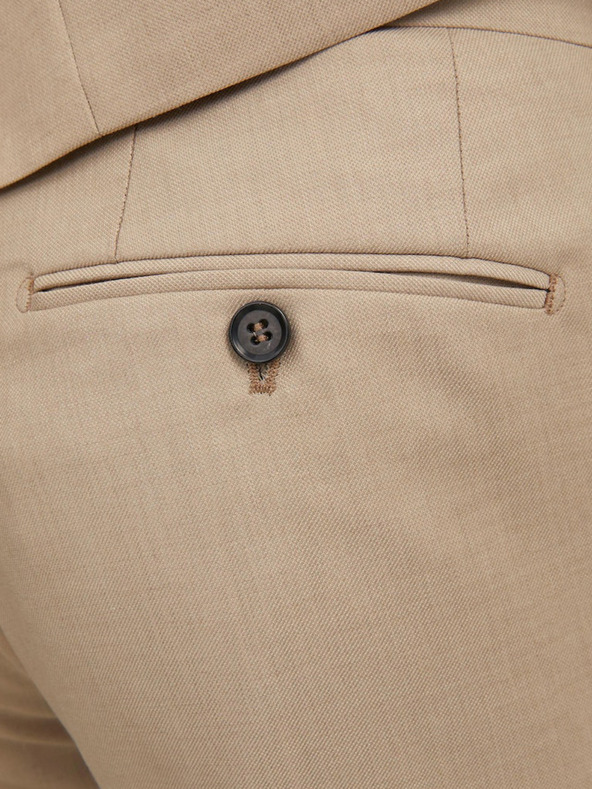 Jack & Jones Jack & Jones Solaris pánske béžové vlnené nohavice