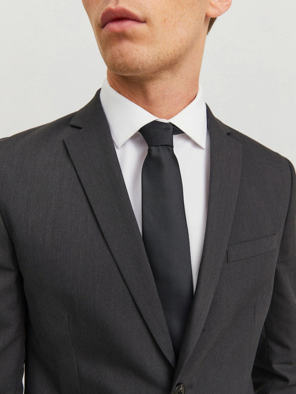 Jack & Jones Čierna kravata Jack & Jones Solid