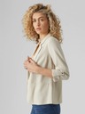 Vero Moda Béžová dámska bunda s ľanovým plátnom Vero Moda Jesmilo