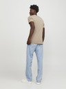 Jack & Jones Béžové pánske základné tričko Jack & Jones Organic