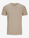 Jack & Jones Béžové pánske základné tričko Jack & Jones Organic
