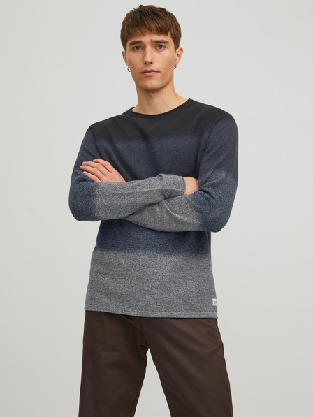 Jack & Jones Tmavomodrý pánsky sveter Jack & Jones Hill