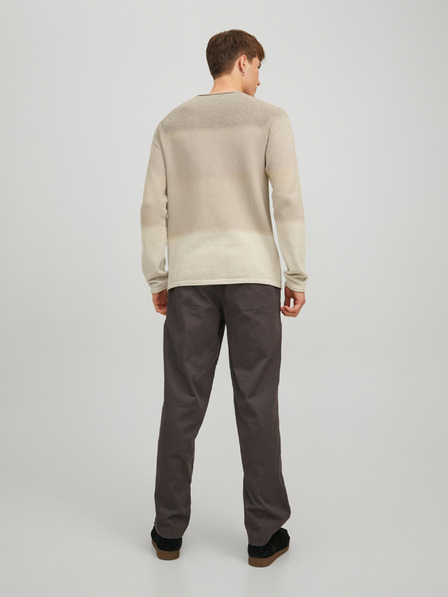 Jack & Jones Béžový pánsky sveter Jack & Jones Hill