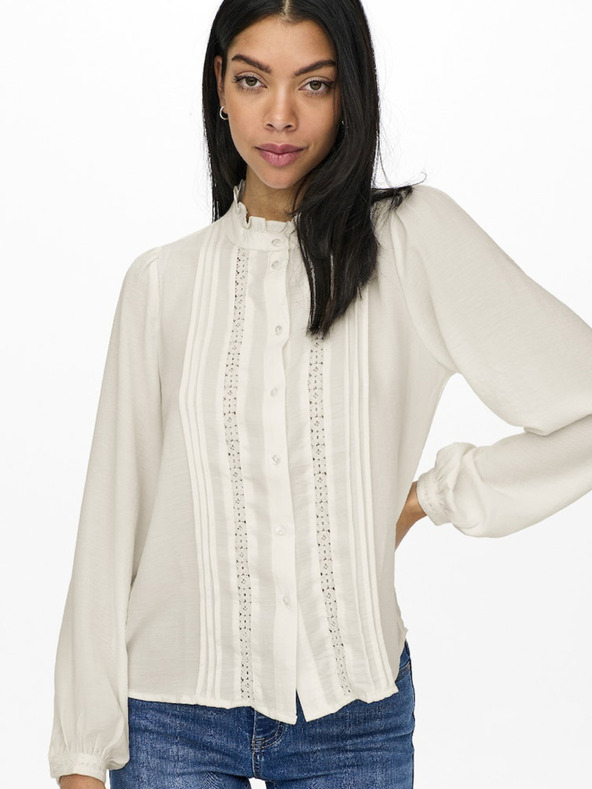 Jacqueline de Yong Krémové dámske tričko JDY Ellis