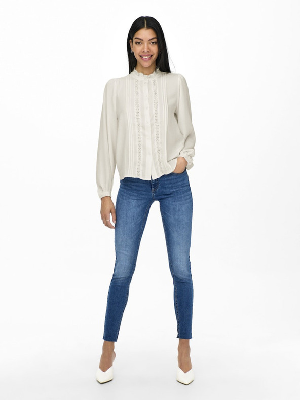 Jacqueline de Yong Krémové dámske tričko JDY Ellis