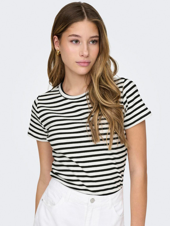 Jacqueline de Yong Čiernobiela dámska pruhovaná košeľa JDY Solar