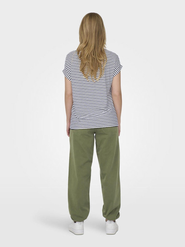 ONLY Modro-biele dámske pruhované tričko ONLY Moster