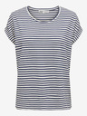 ONLY Modro-biele dámske pruhované tričko ONLY Moster