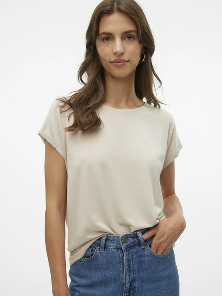 Vero Moda Béžové dámske tričko Vero Moda Lava