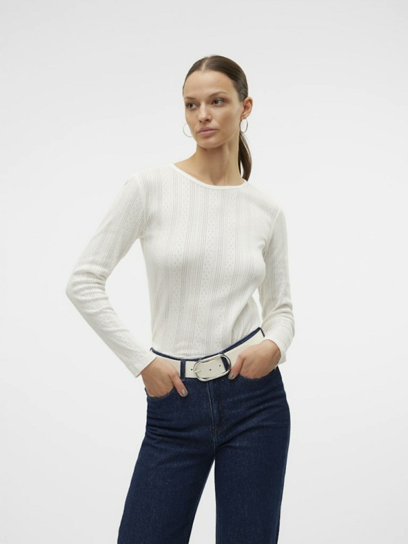 Vero Moda Biele dámske tričko Vero Moda Lisa