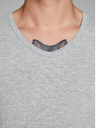 Jack & Jones Svetlošedé pruhované tričko Jack & Jones Basic