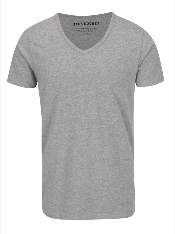 Jack & Jones Svetlošedé pruhované tričko Jack & Jones Basic