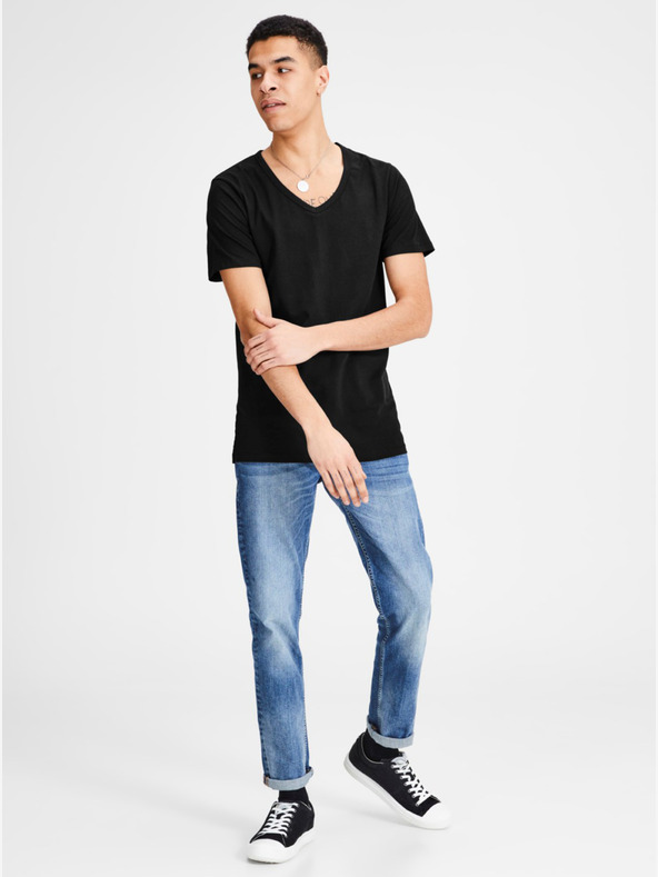 Jack & Jones Čierne základné tričko Jack & Jones Basic