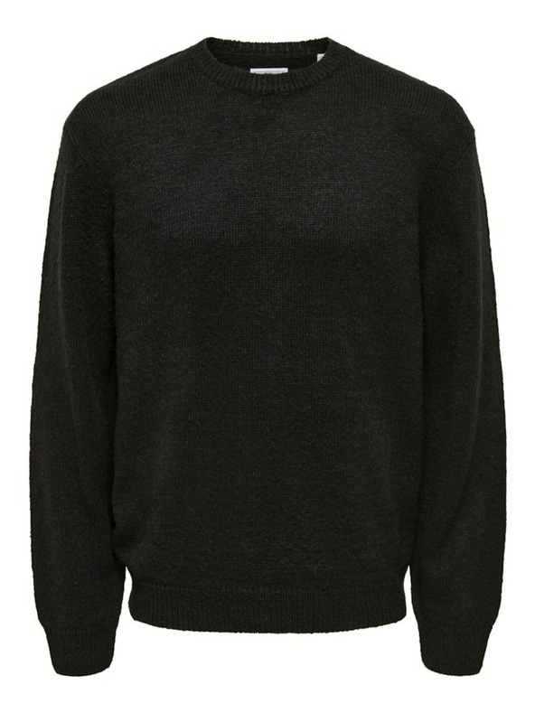 ONLY & SONS Čierny pánsky sveter ONLY & SONS Anthony