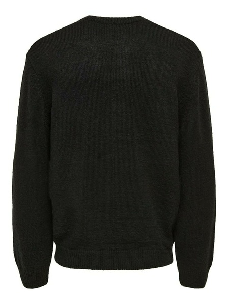 ONLY & SONS Čierny pánsky sveter ONLY & SONS Anthony