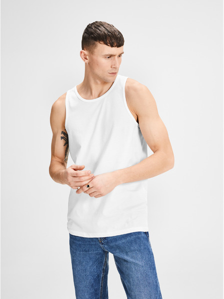 Jack & Jones Súprava dvoch bielych základných tielok Jack & Jones