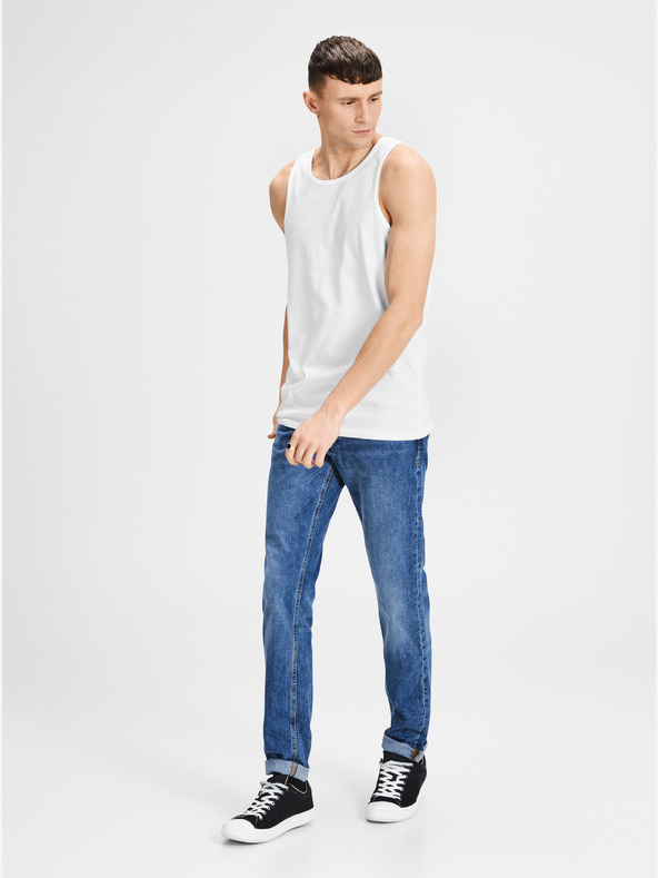Jack & Jones Súprava dvoch bielych základných tielok Jack & Jones