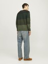 Jack & Jones Zelený pánsky pruhovaný sveter Jack & Jones JJEHILL