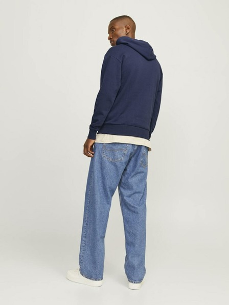 Jack & Jones Tmavomodrá pánska mikina Jack & Jones Caleb Hoodie