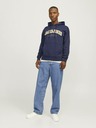 Jack & Jones Tmavomodrá pánska mikina Jack & Jones Caleb Hoodie