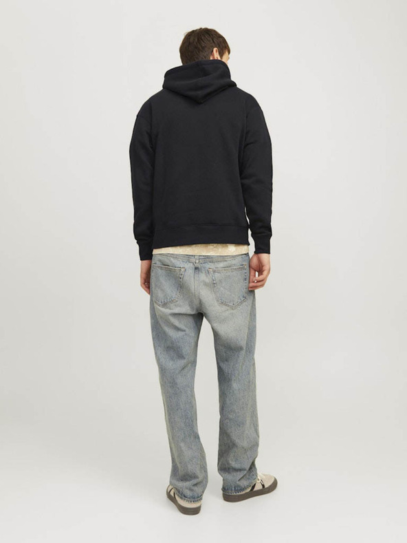 Jack & Jones Čierna pánska mikina Jack & Jones Elegacy Hoodie