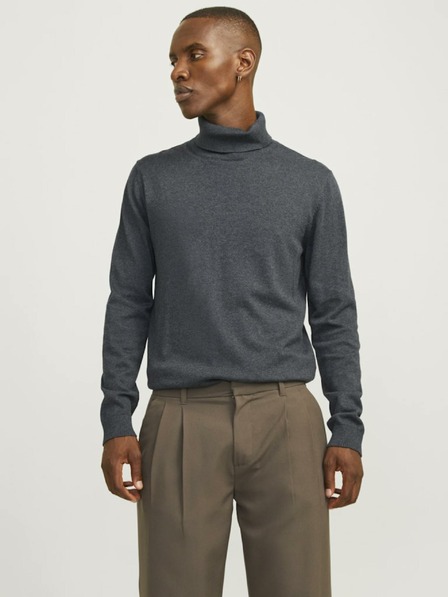 Jack & Jones Tmavošedý pánsky rolák Jack & Jones Basic
