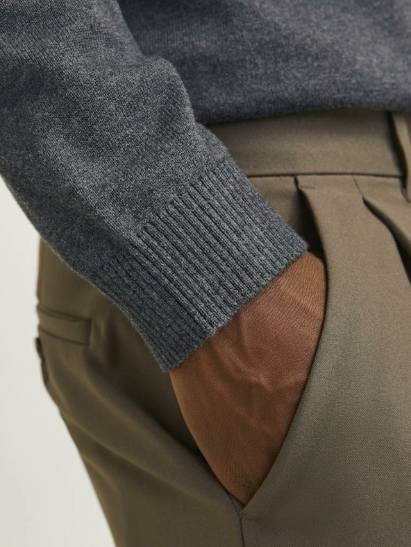 Jack & Jones Tmavošedý pánsky rolák Jack & Jones Basic