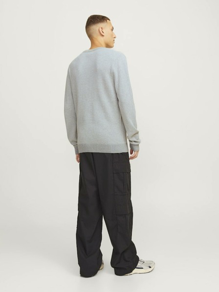 Jack & Jones Svetlosivý pánsky sveter Jack & Jones Globe