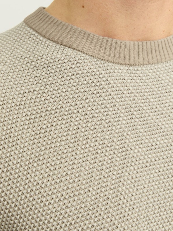 Jack & Jones Béžová Pánsky sveter Jack & Jones Globe