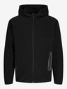 Jack & Jones Čierna pánska mikina Jack & Jones s kapucňou