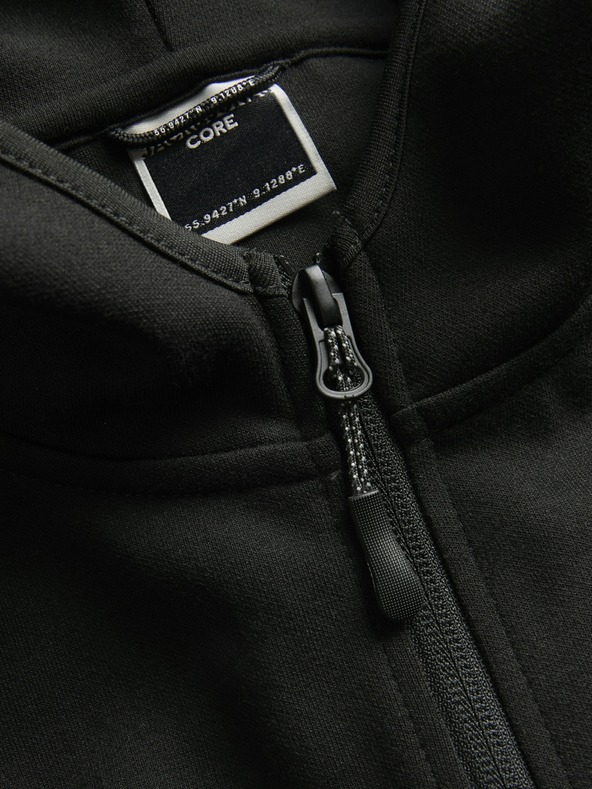 Jack & Jones Čierna pánska mikina Jack & Jones s kapucňou
