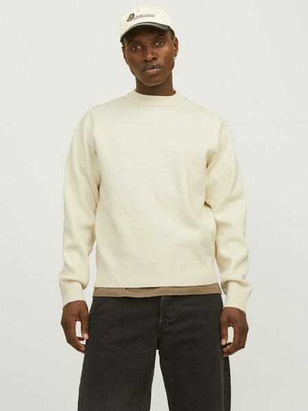 Jack & Jones Krémový pánsky sveter Jack & Jones Vester