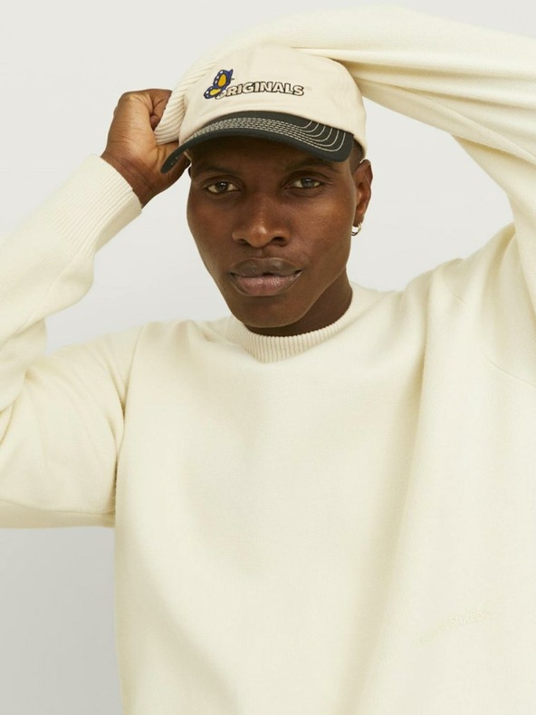 Jack & Jones Krémový pánsky sveter Jack & Jones Vester