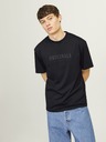 Jack & Jones Čierne pánske tričko Jack & Jones Frederiks