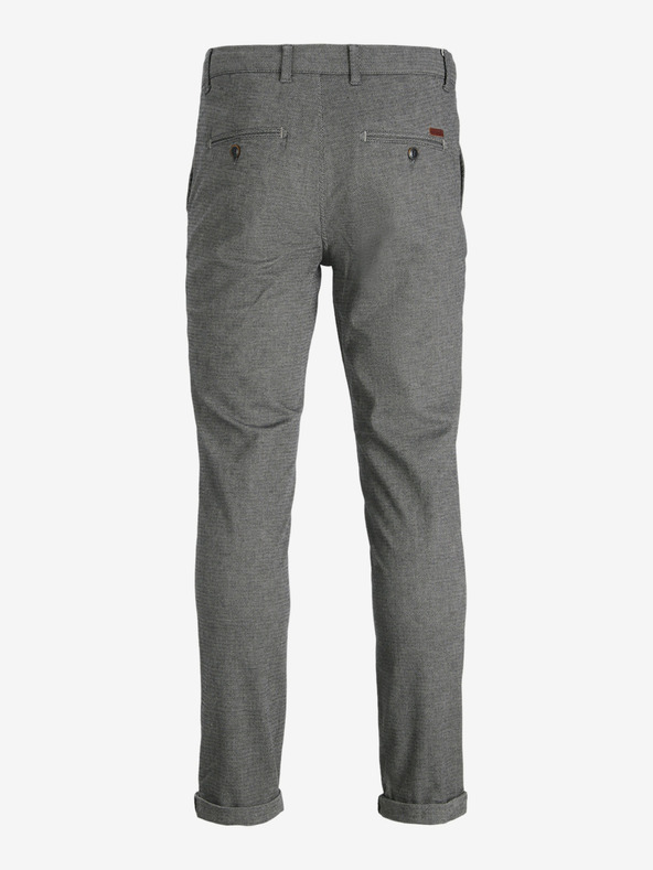Jack & Jones Šedé pánske chino nohavice Jack & Jones Marco