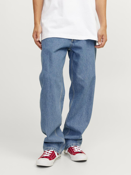 Jack & Jones Modré pánske džínsy širokého strihu Jack & Jones Glenn