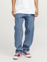 Jack & Jones Modré pánske džínsy širokého strihu Jack & Jones Glenn