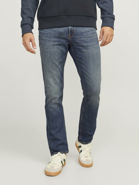 Jack & Jones Tmavomodré pánske džínsy rovného strihu Jack & Jones Clark