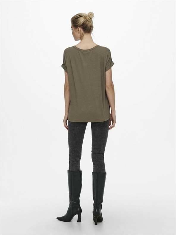 ONLY Hnedé dámske tričko ONLY Moster