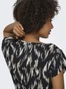 ONLY Béžovo-čierna dámska vzorovaná blúzka ONLY Vic