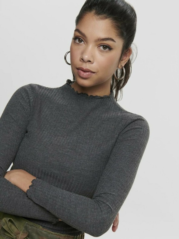 ONLY Tmavosivé dámske tričko ONLY Emma