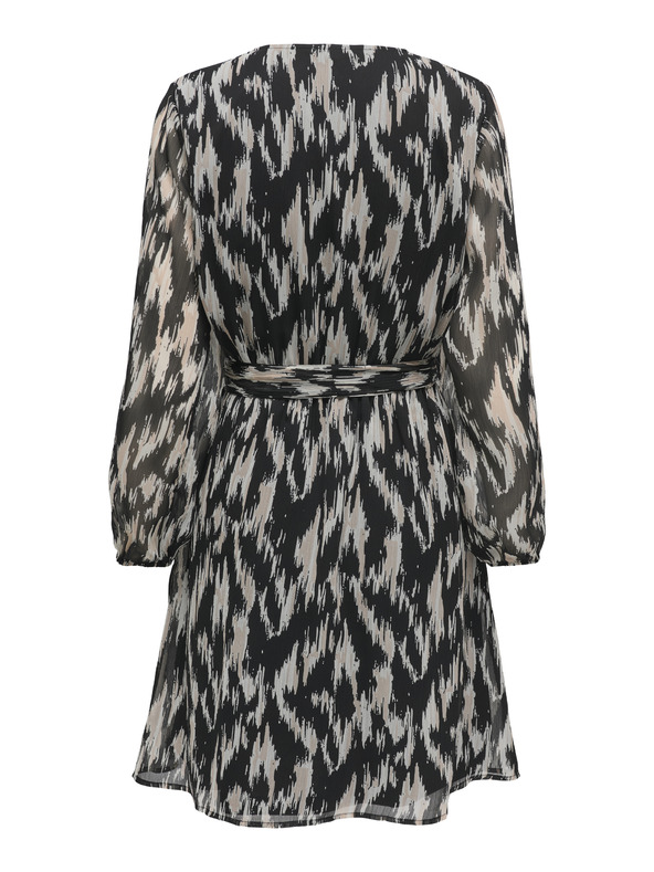 ONLY Béžovo-čierne dámske vzorované šaty ONLY Cera