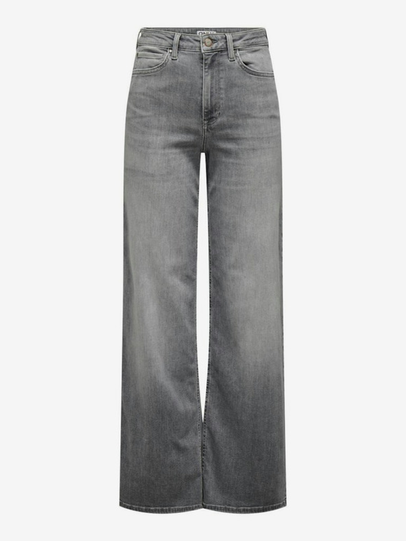 ONLY Svetlošedé dámske džínsy širokého strihu ONLY Madison