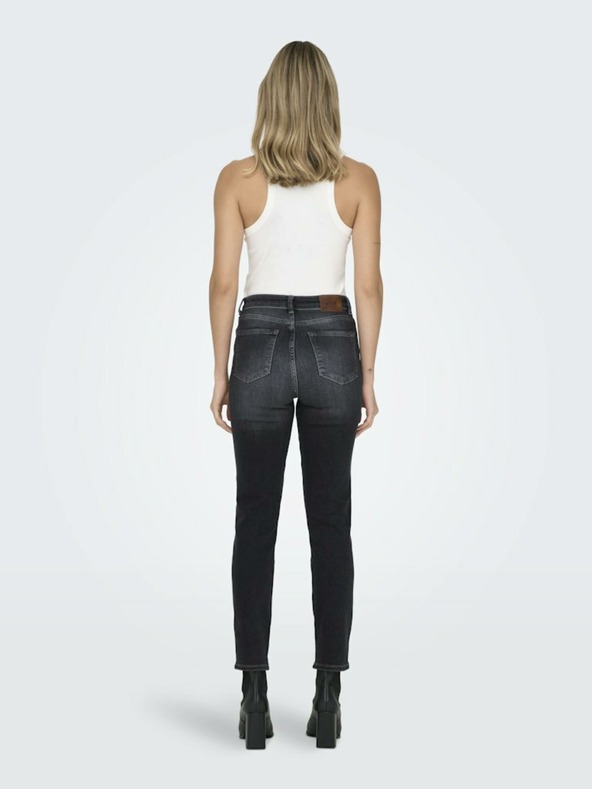 ONLY Čierne dámske džínsy rovného strihu ONLY Emily