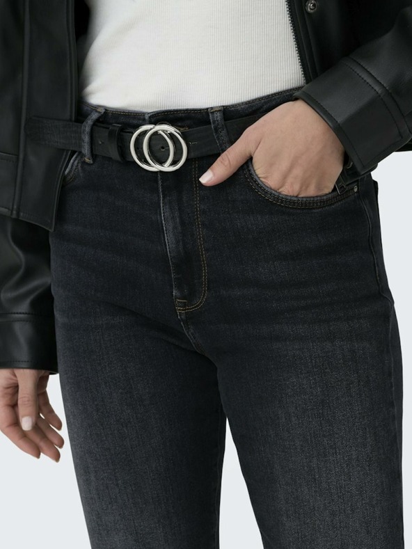 ONLY Čierne dámske džínsy rovného strihu ONLY Emily